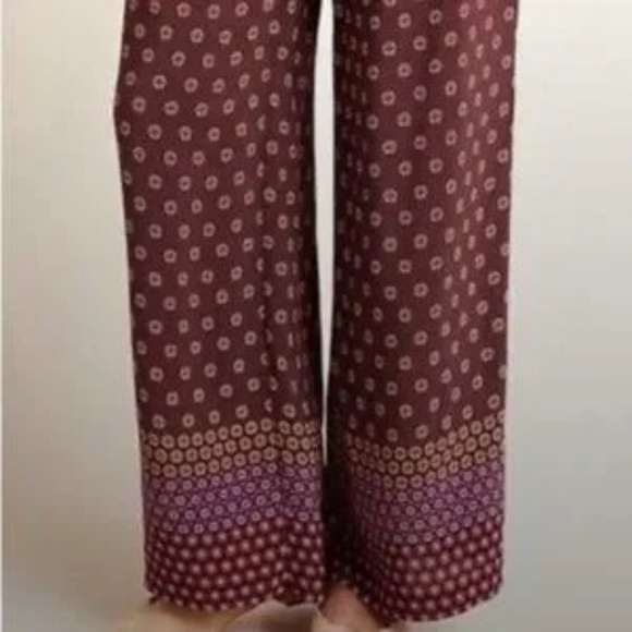 Anthropologie Marsden High Rise Wide Leg Printed Crimson Pants Size 6 - Picture 4 of 4